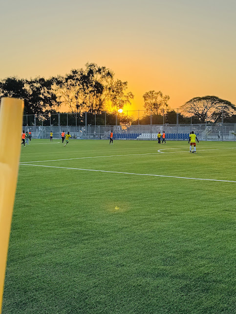 A community five-a-side football match